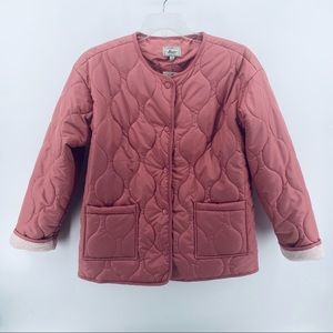 G. H. BASS & CO. Dusty Rose Pink Puffer Jacket G2MQT509 Women's Size Large NEW
